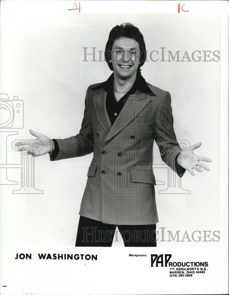 1980 Press Photo Jon Washington Singer Songwriter Actor and Author - Historic Images