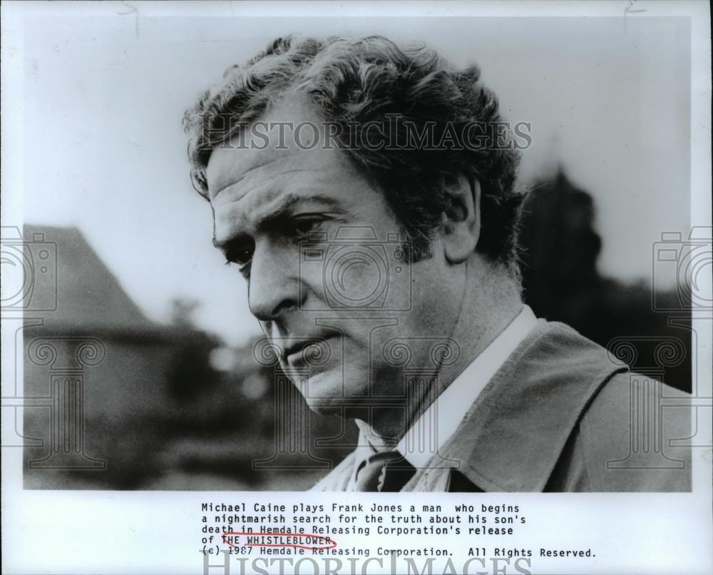 1987 Press Photo Michael Caine stars as Frank Jones in The Whistleblower - Historic Images