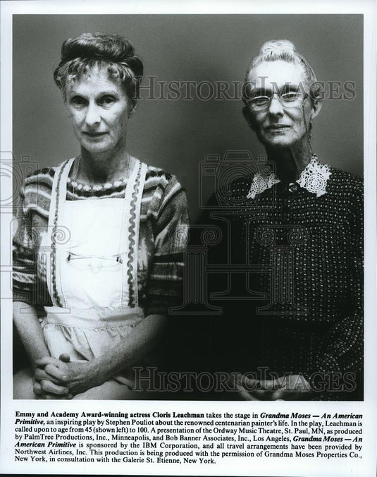 1989 Press Photo Cloris Leachman in Grandma Moses - An American Primitive - Historic Images