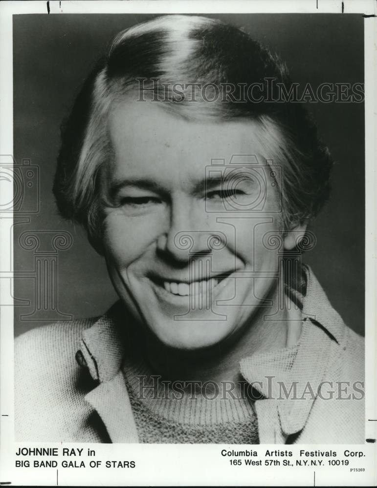1987 Press Photo Johnnie Ray Traditional Pop Singer Songwriter and Pianist - Historic Images