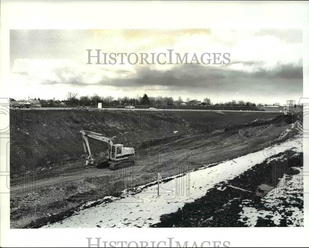 1987 Press Photo Highway Streets I-480 Construction of the East Bound ramps - Historic Images