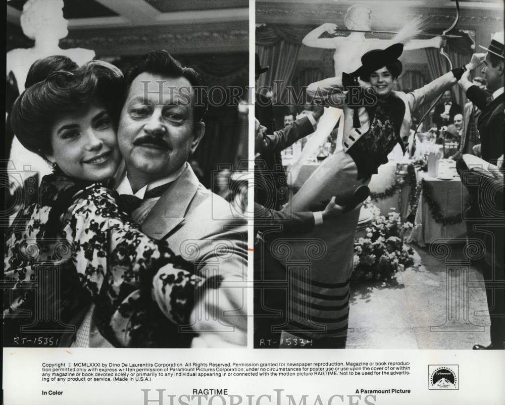 1982 Press Photo Elizabeth McGovern and Donald O'Connor star in Ragtime - Historic Images