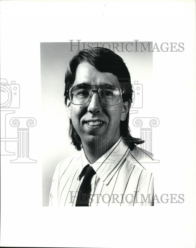 1991 Press Photo Mitch Wilkinson New Copy Editor - Historic Images