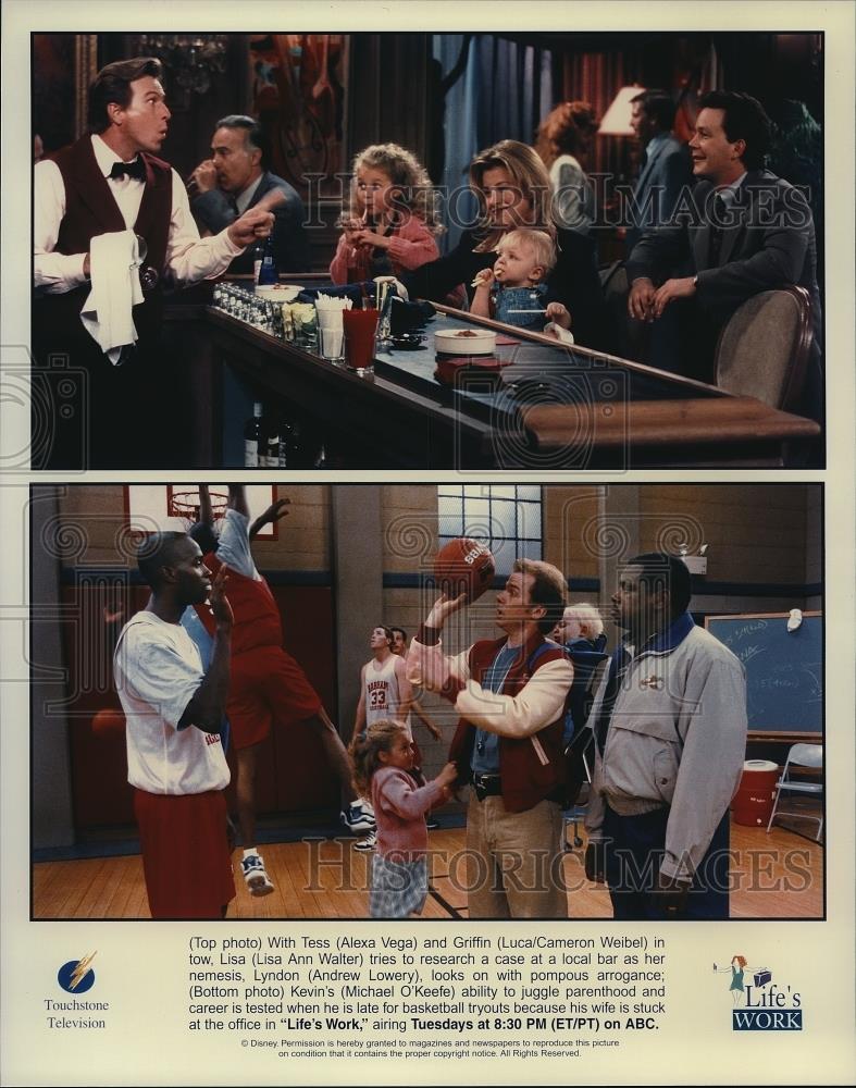 Press Photo Alexa Vega, Luca/Cameron Weibel, Lisa Ann Walter in Life's Work - Historic Images