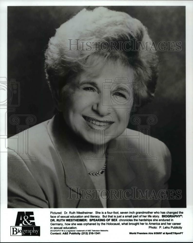 1998 Press Photo Dr Ruth Wistheimer in Dr Ruth Westheimer: Speaking of Sex - Historic Images