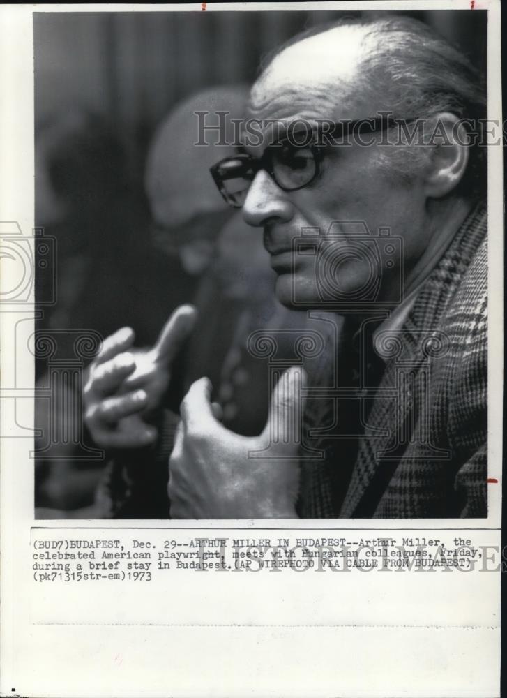 1974 Press Photo Arthur Miller - Historic Images