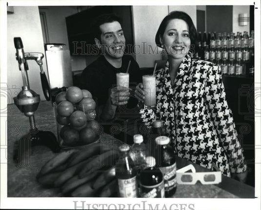 1992 Press Photo Michael Jerinic and Kimberly Winson at the Aquilon Night Club - Historic Images