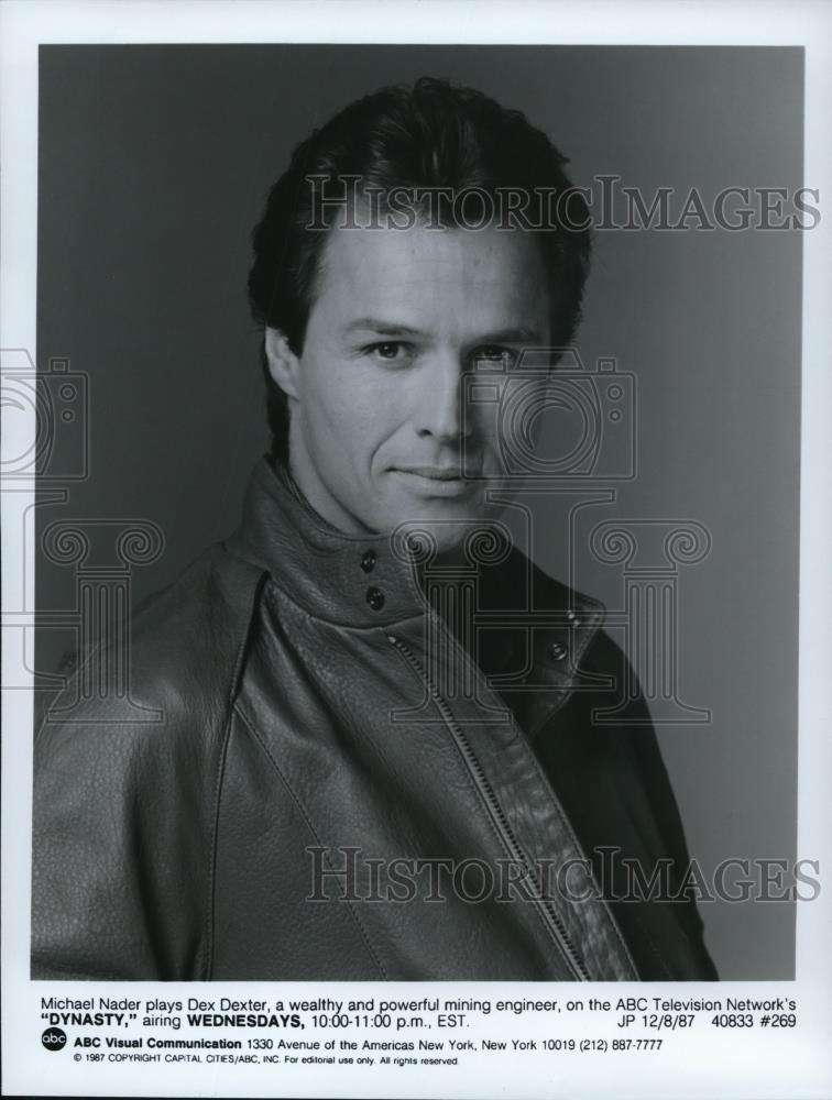 1987 Press Photo Michael Nader Dynasty - Historic Images