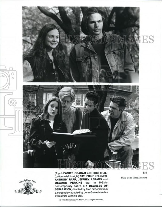 1995 Press Photo Heather Graham Eric Thal Catherine Kellner and Anthony Rapp - Historic Images