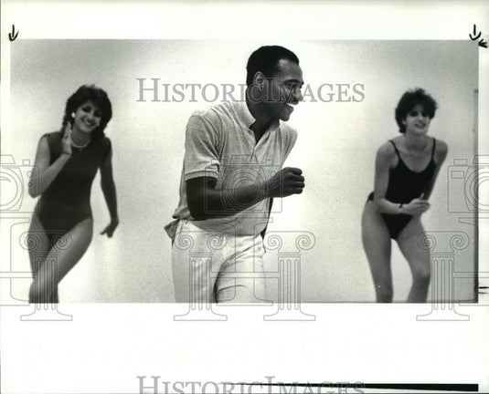 1985 Press Photo Bridgette Pozzuto, Bernarr Ferbee & Lisa Lynch, Cleo Production - Historic Images