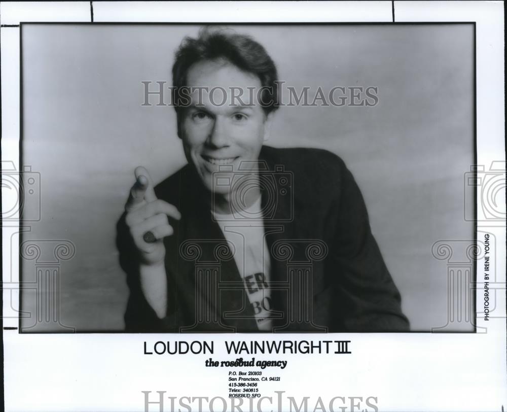1988 Press Photo Loudon Wainwright III Folk Rock Singer Songwriter Musician - Historic Images
