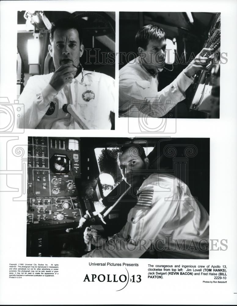 1996 Press Photo Tom Hanks Kevin Bacon and Bill Paxton in Apollo 13 - Historic Images