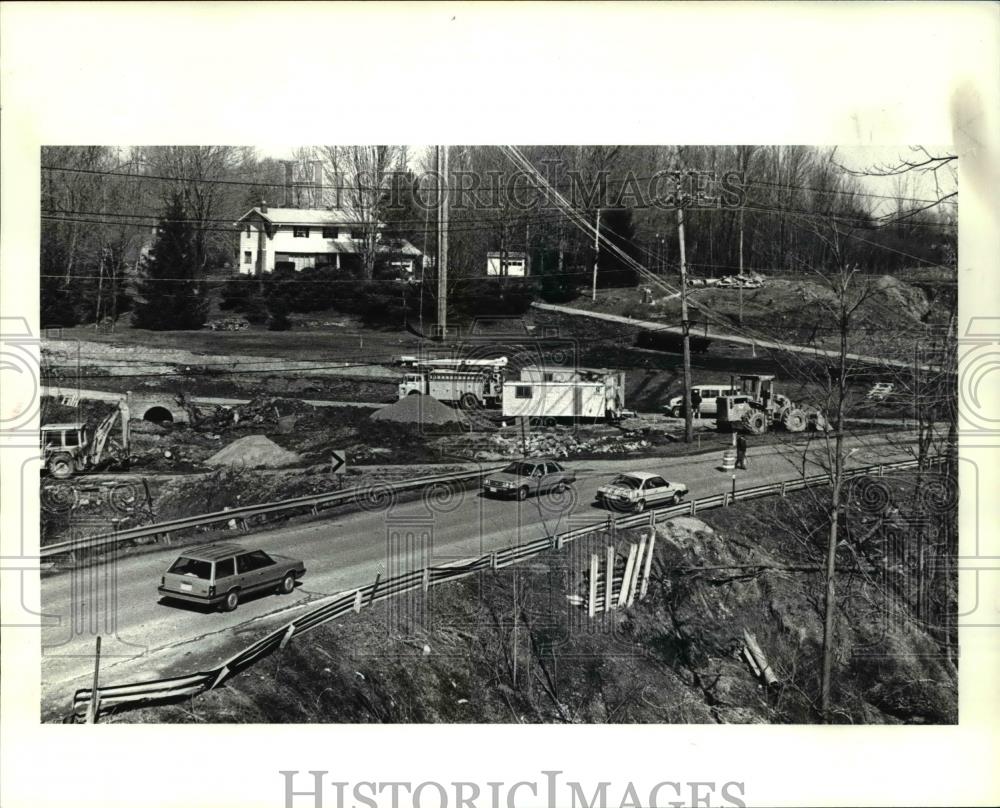 1985 Press Photo Construction on Rt. 252 Columbia Rd. North Olmsted - Historic Images