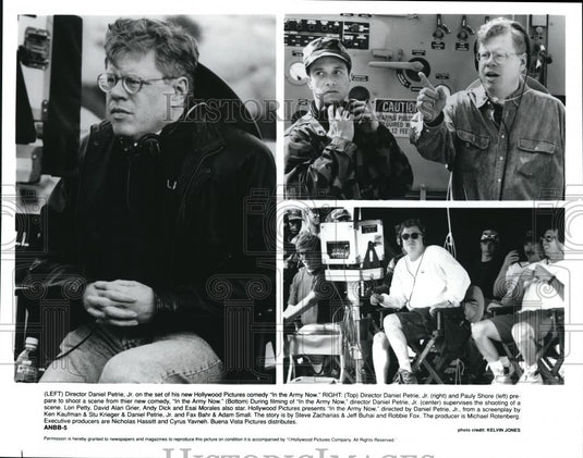 Press Photo Director Daniel Petrie Jr, Pauly Shore of In The Army Now - Historic Images