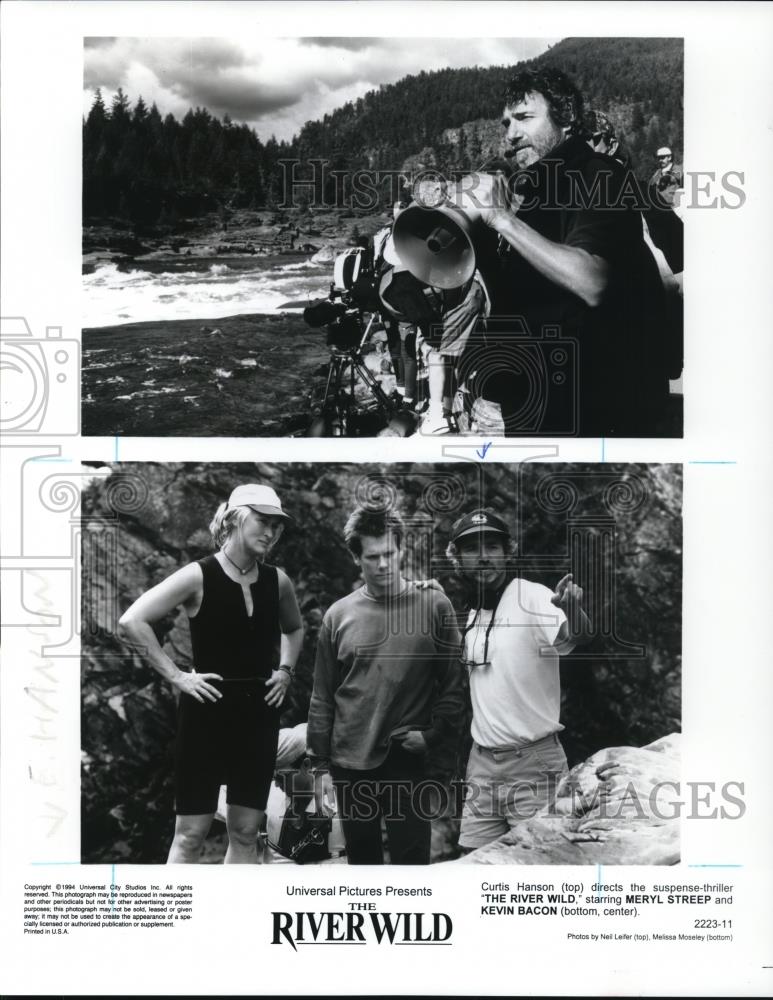 1994 Press Photo Merly Streep &amp; Kevin Bacon in The River Wild - Historic Images