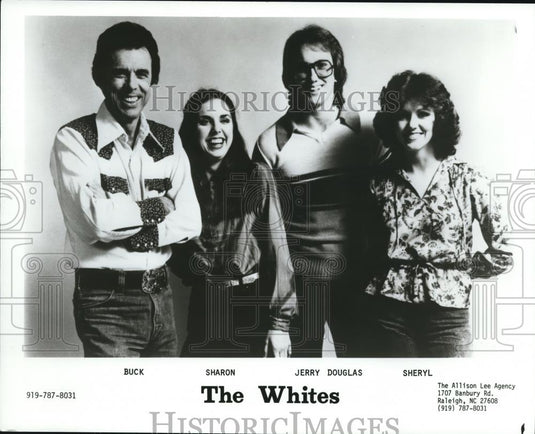 Press Photo The Whites Buck Sharon Jerry Douglas Sheryl - Historic Images