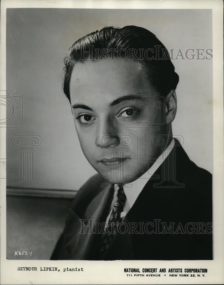 1954 Press Photo Pianist Seymour Lipkin - Historic Images