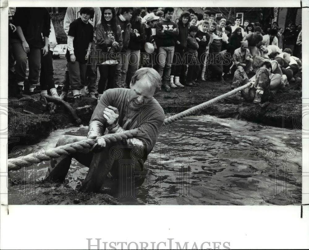 1989 Press Photo Steve Rischar of Delta Tau Delta, at Case Western Reserve Univ - Historic Images