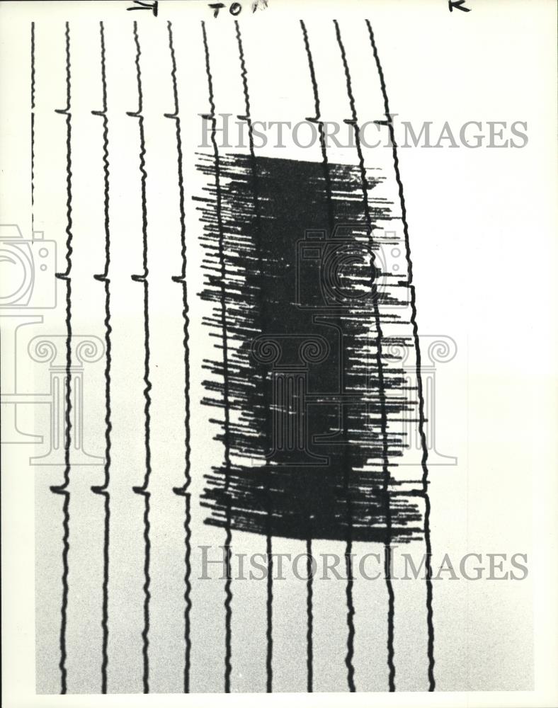 1986 Press Photo Seismograph of Jan. 31st quake - Historic Images