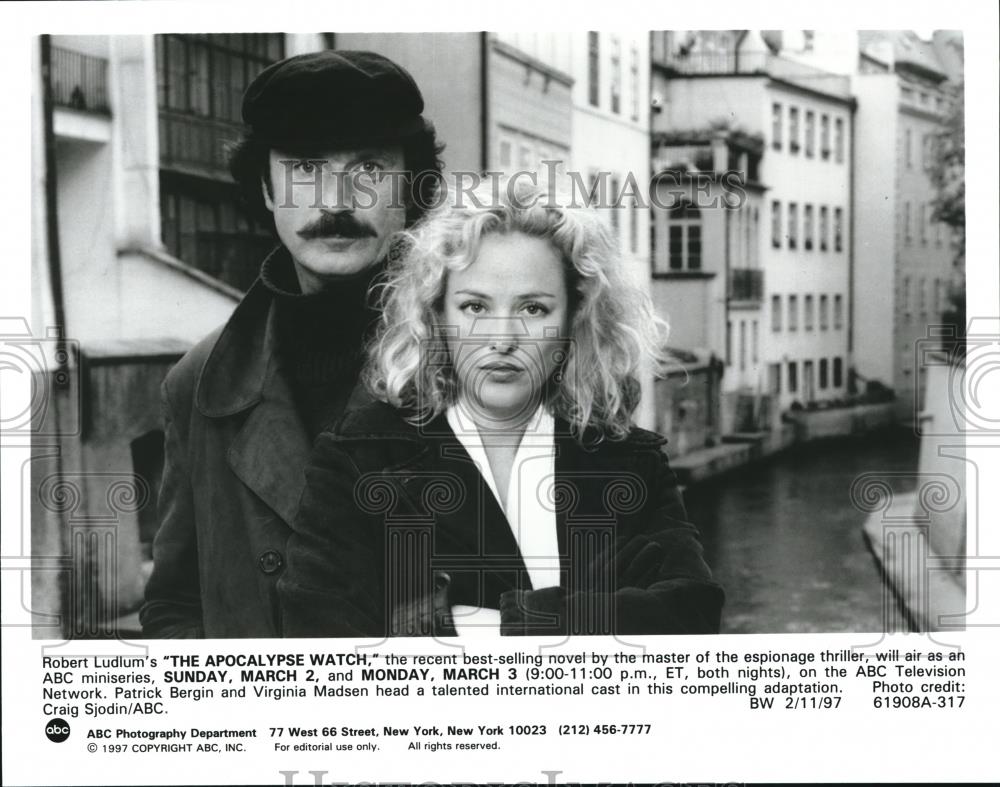 1997 Press Photo The Apocalypse Watch Patrick Bergin Virginia Madsen - Historic Images