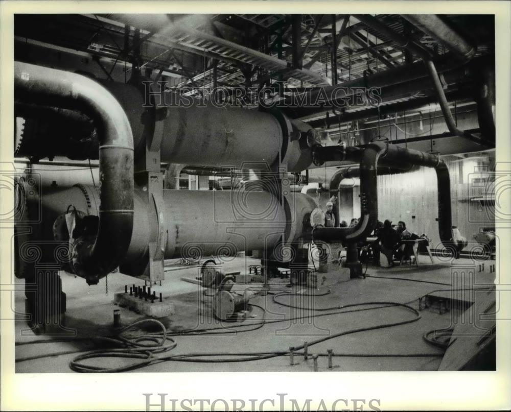 1979 Press Photo The maze at Perry Nuclear Light Plant in Ohio - Historic Images