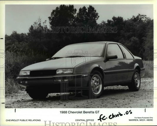 1987 Press Photo The Chevrolet Beretta GT - Historic Images