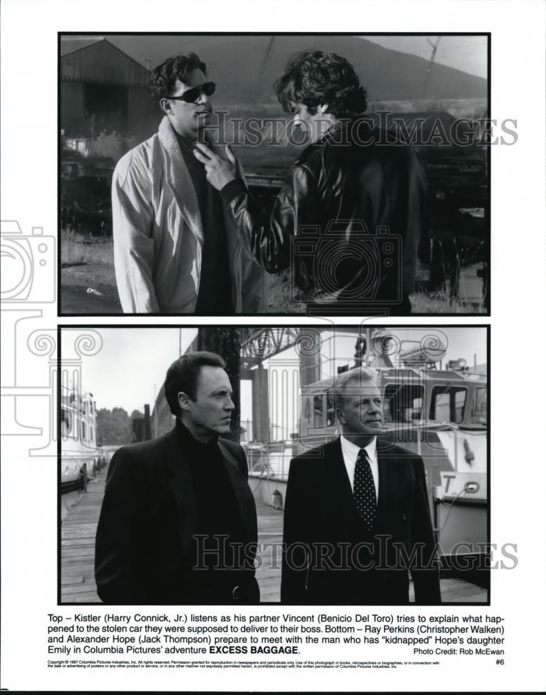 1997 Press Photo Harry Connick, Jr. Benicio Del Toro in Excess Baggage - Historic Images