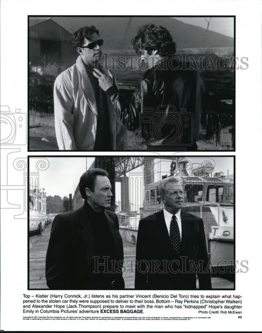 1997 Press Photo Harry Connick, Jr. Benicio Del Toro in Excess Baggage - Historic Images