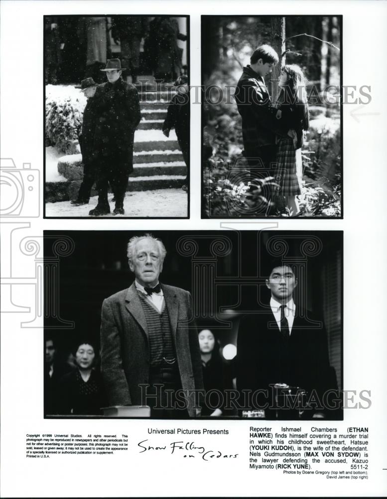 1999 Press Photo Ethan Hawke in Snow Falling on Cedars - Historic Images