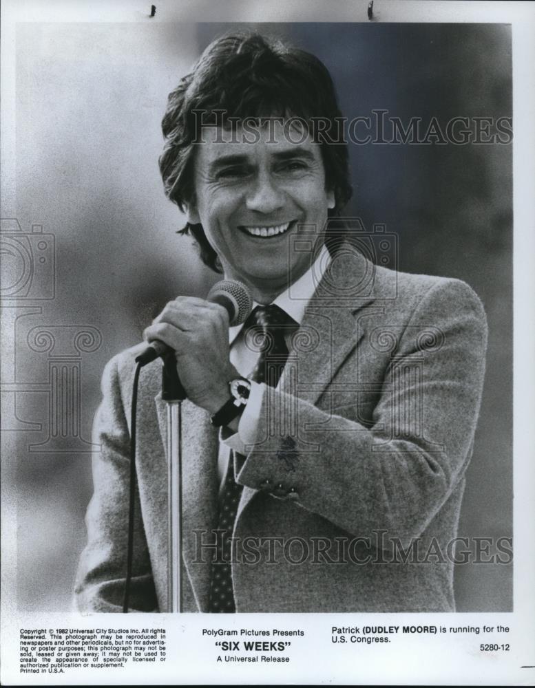 1982 Press Photo Dudley Moore in Six Weeks - Historic Images