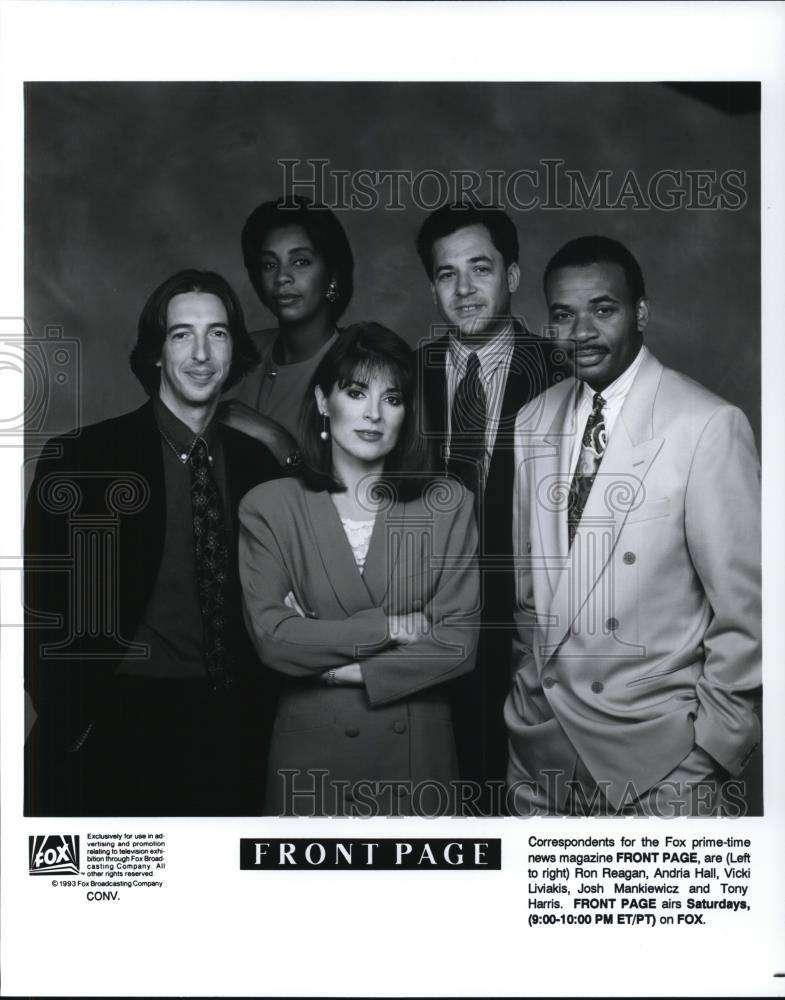 1993 Press Photo Ron Reagan Andria Hall Vicki Liviakis John Mankiewicz - Historic Images