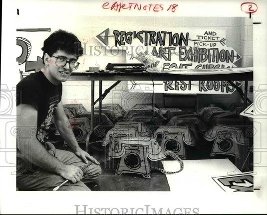 1987 Press Photo Professor Jess Yoder of Cleveland State University - Historic Images