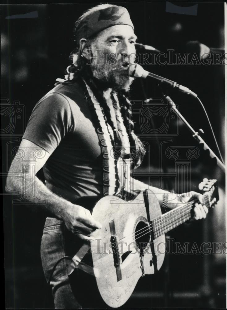 1986 Press Photo Willie Nelson - Historic Images