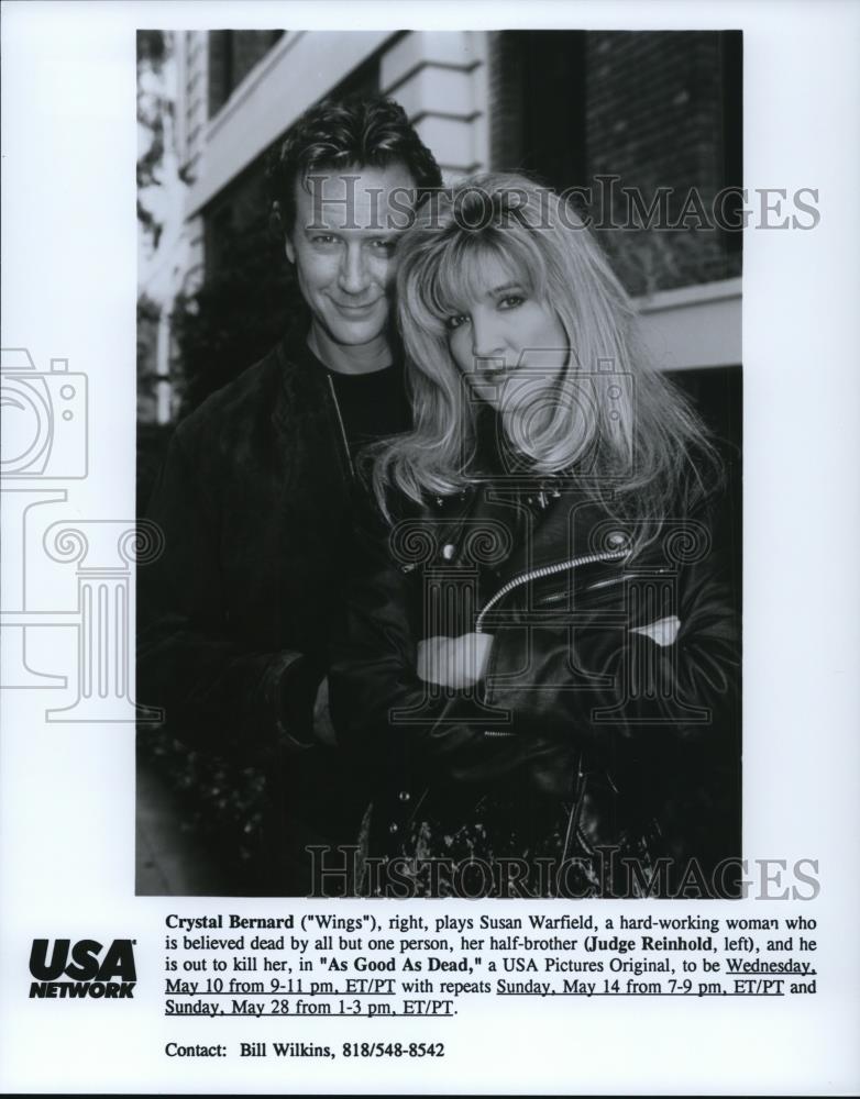Press Photo Crystal Bernhard and Judge Reinhold star in As Good As Dead - Historic Images