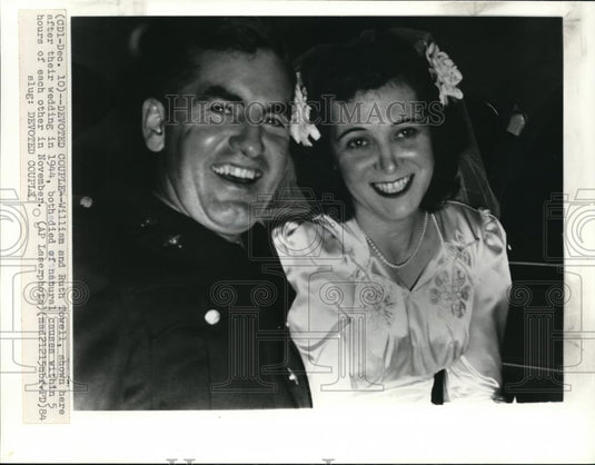 1985 Press Photo William and Ruth Towell, devoted couples during ther wedding - Historic Images