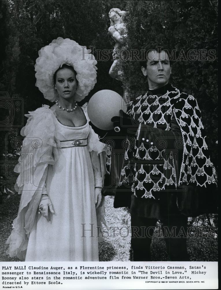 1968 Press Photo Claudine Auger in The Devil In Love - Historic Images