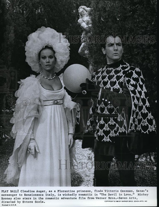 1968 Press Photo Claudine Auger in The Devil In Love - Historic Images