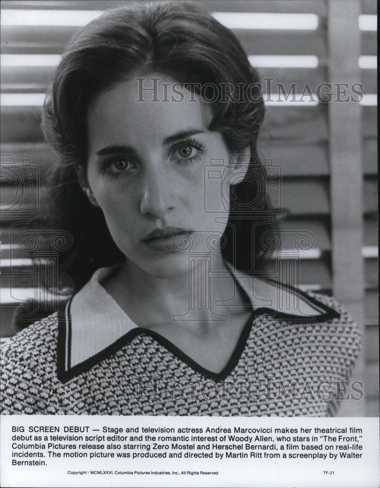 1977 Press Photo Andrea Marcovicci - Historic Images