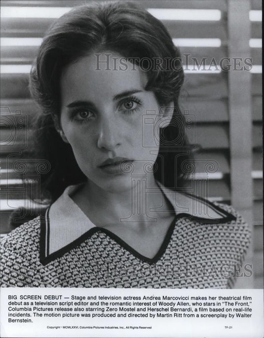 1977 Press Photo Andrea Marcovicci - Historic Images