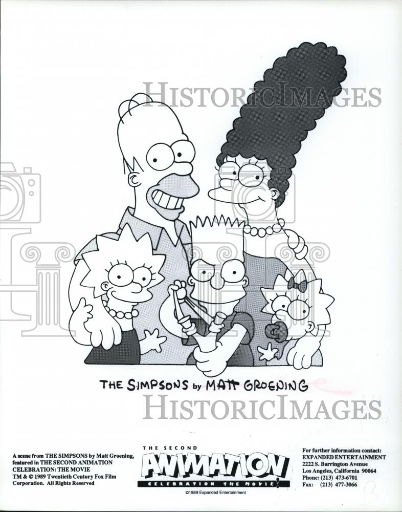 1989 Press Photo A scene from The Simpsons - Historic Images
