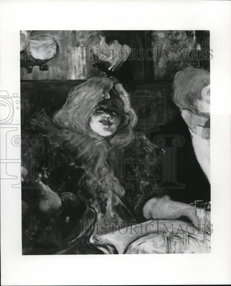 1987 Press Photo The Henri De Toulouse Lautrec&#39;s painting,Tete a tete Supper - Historic Images