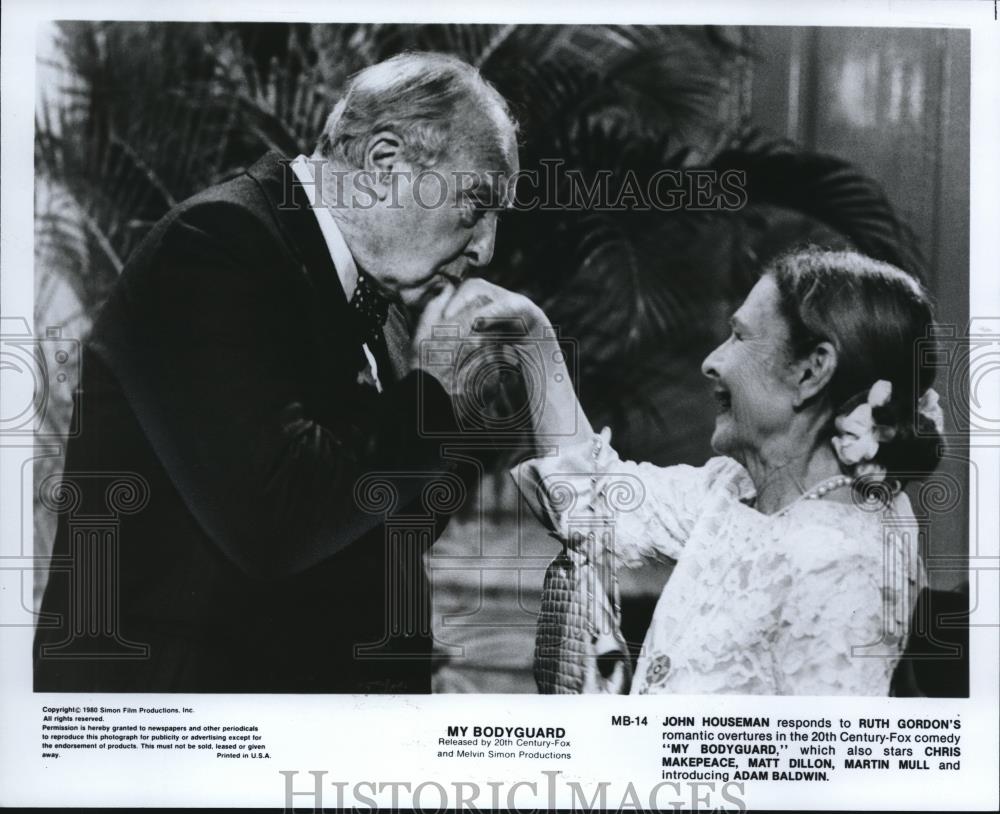 1980 Press Photo John Houseman & Ruth Gordon on My Bodyguard - cvp52220 - Historic Images