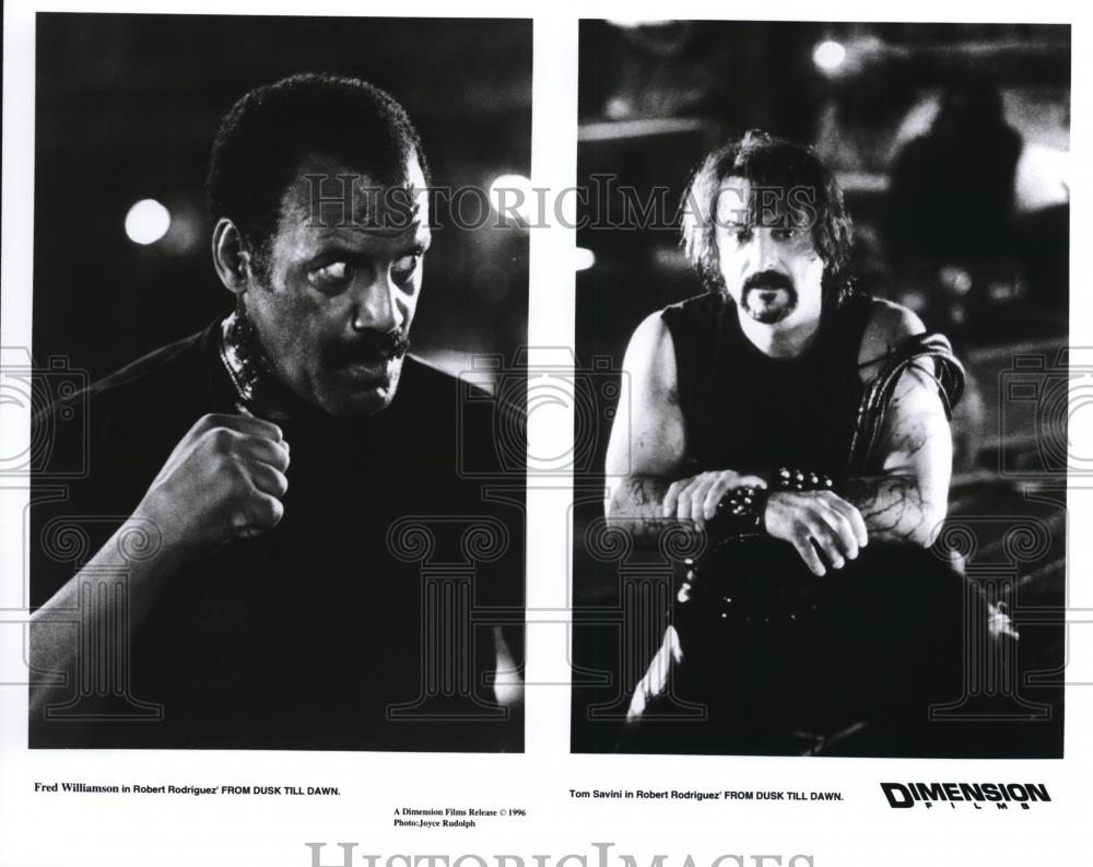 1996 Press Photo Fred Williamson and Tom Savini in From Dusk Till Dawn - Historic Images