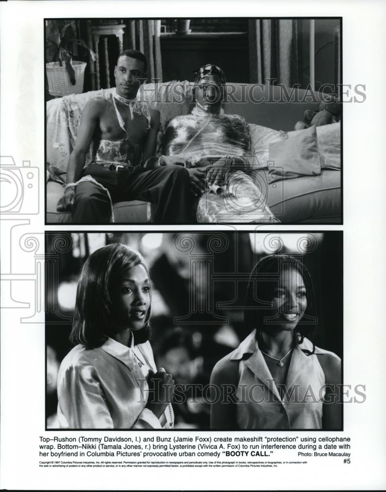 1997 Press Photo Tommy Davidson, Jamie Foxx, Tamala Jones in Booty Call - Historic Images