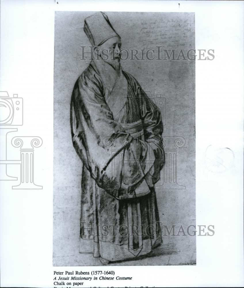 1994 Press Photo A Jesuit Missionary in Chinese Costume by Peter Paul Rubens - Historic Images