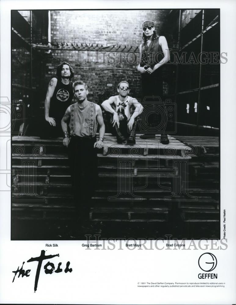 1991 Press Photo Rick Silk, Greg Bartram, Brad Circone &amp; Brett Mayo in The Toll - Historic Images