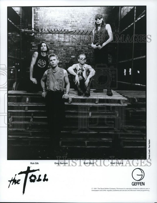 1991 Press Photo Rick Silk, Greg Bartram, Brad Circone & Brett Mayo in The Toll - Historic Images