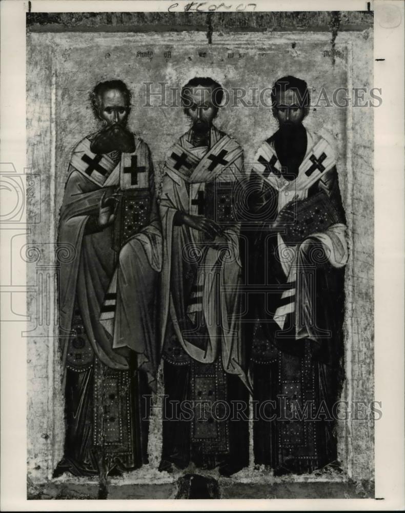 1989 Press Photo The Three church Fathers Painting at Cleveland Museim of Art - Historic Images