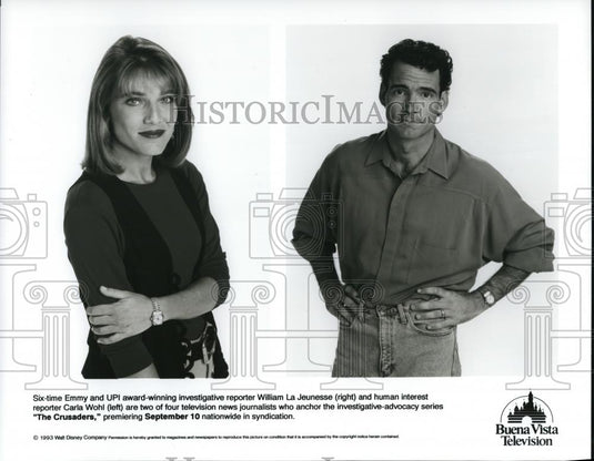 Undated Press Photo William La Jeunesse and Carla Wohl in The Crusaders - Historic Images