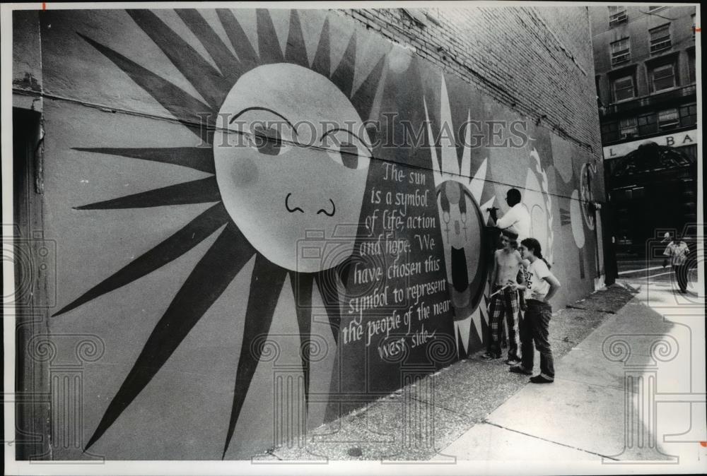 1976 Press Photo The murals by the Community Youth program - cva59004 - Historic Images